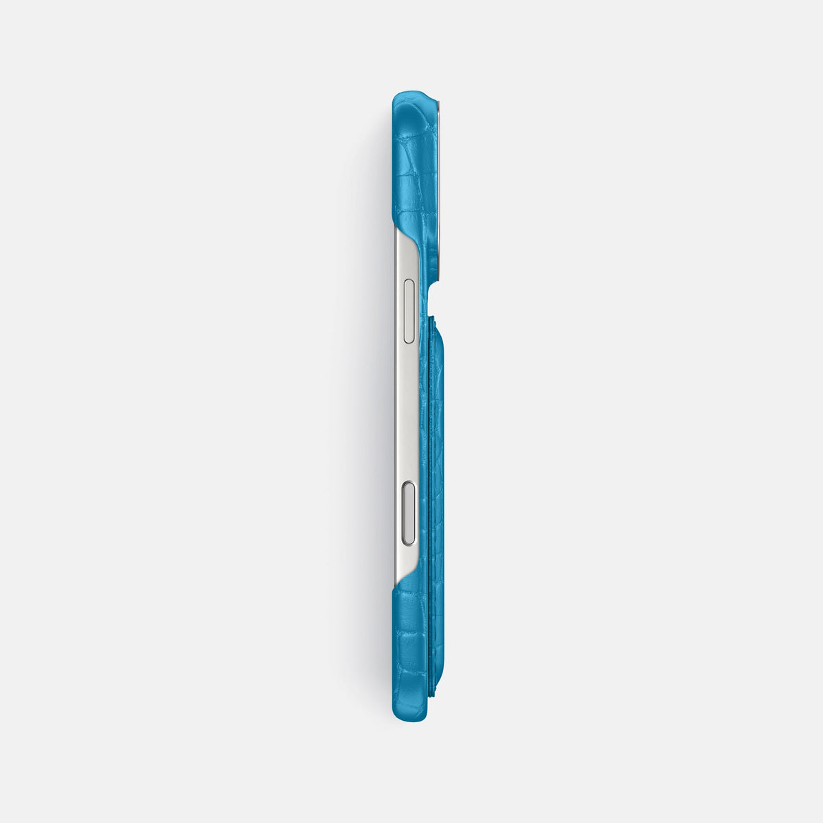 Double Card Case For iPhone 18 Pro Max In Alligator -3 | Curaçao-Blue-Steel