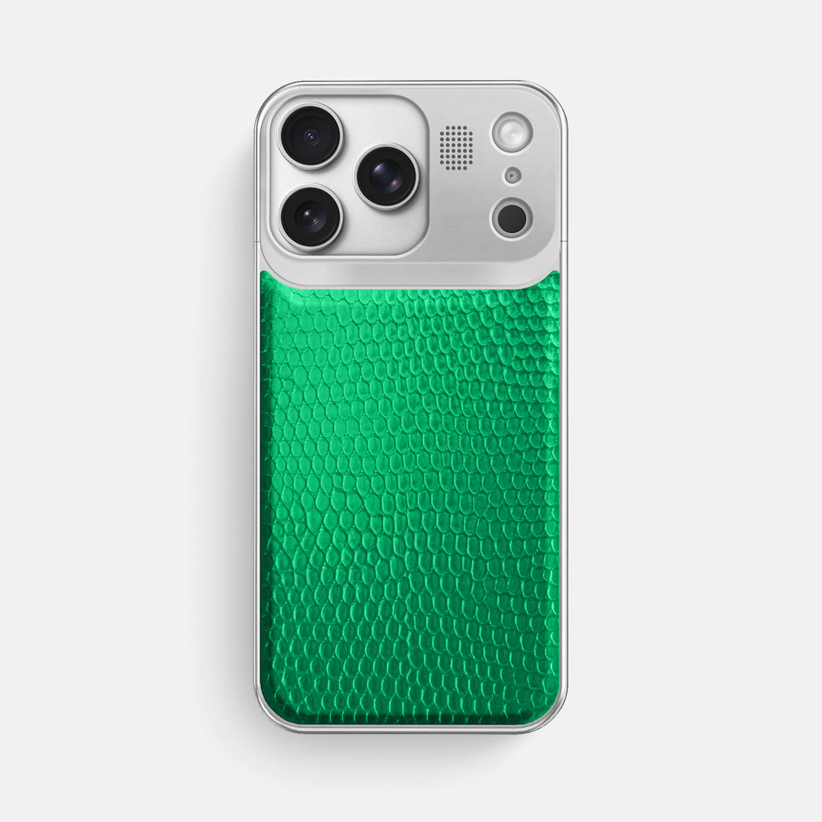 Metal Case For iPhone 17 Pro Max In Lizard -1 | Apple-Green-Steel