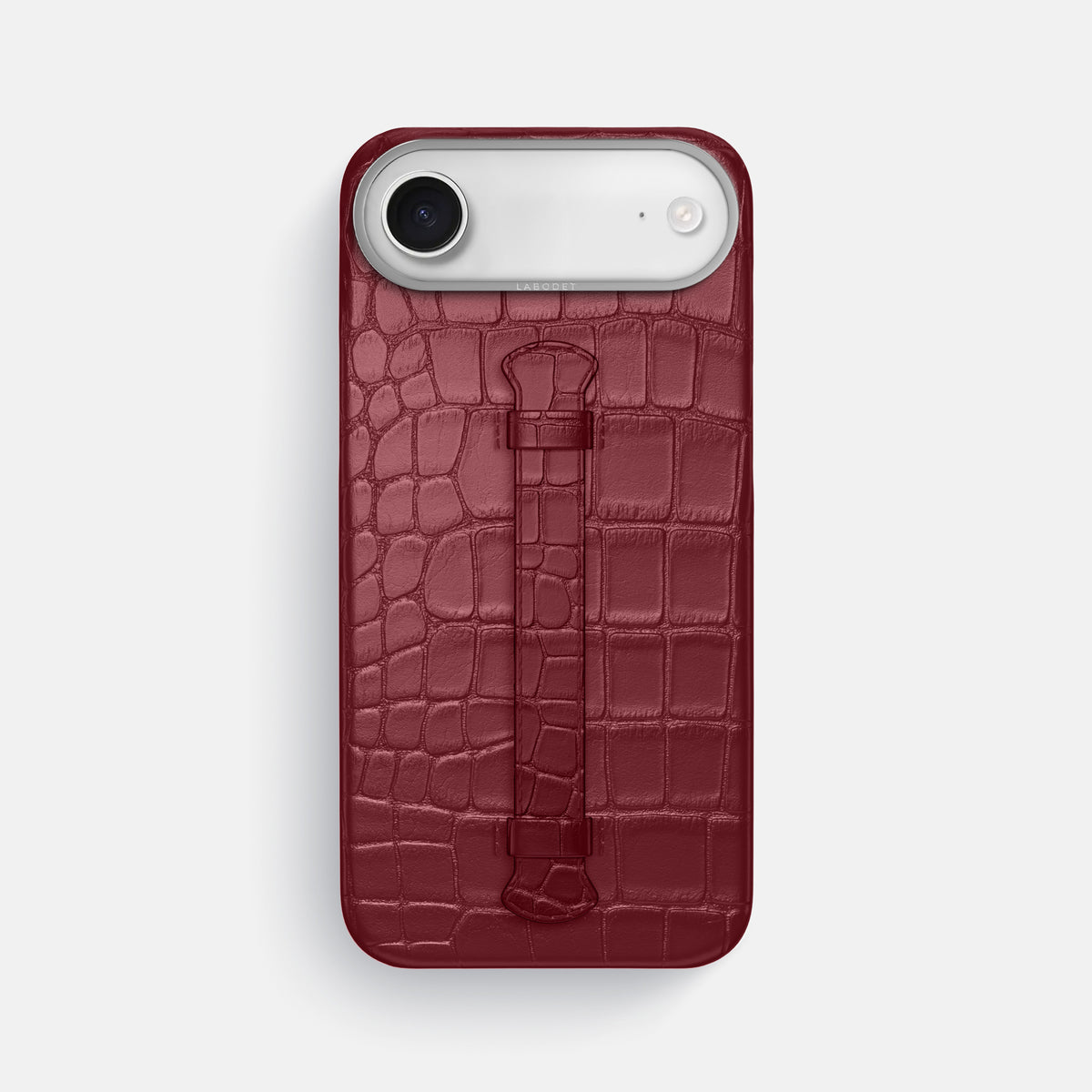 Center Handle For iPhone 17 Air In Alligator -1 | Burgundy-Steel