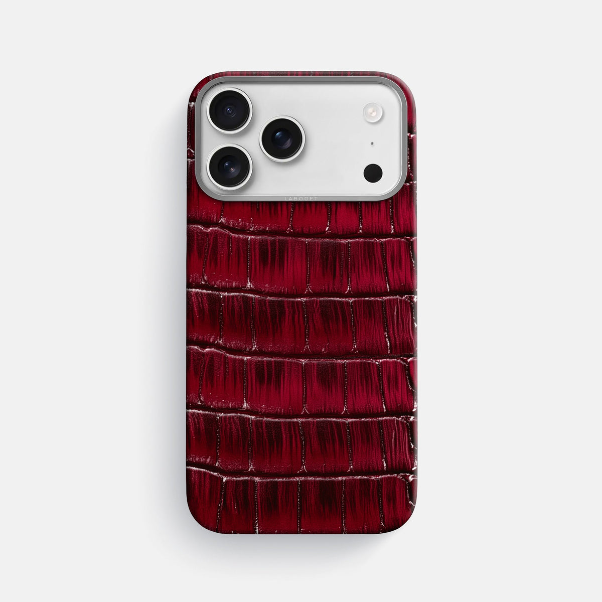 Classic Case For iPhone 18 Pro Max In Patina Alligator -1 | Havana-Burgundy-Steel