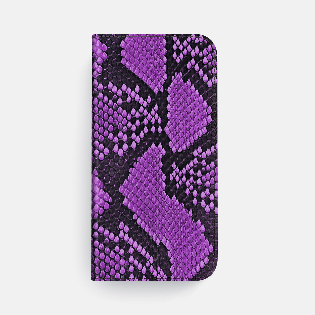 Folio Case For iPhone 18 Pro Max In Deluxe Python -4 | Purple-Black
