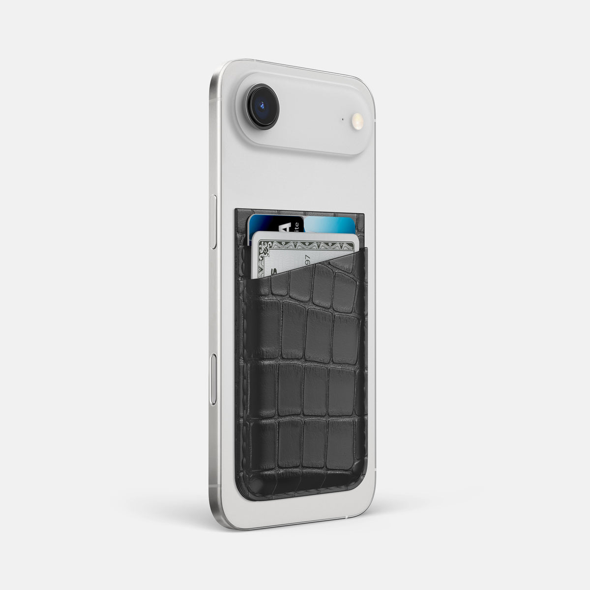 MagSafe Wallet For iPhone 17 Air In Alligator -2 | Grey