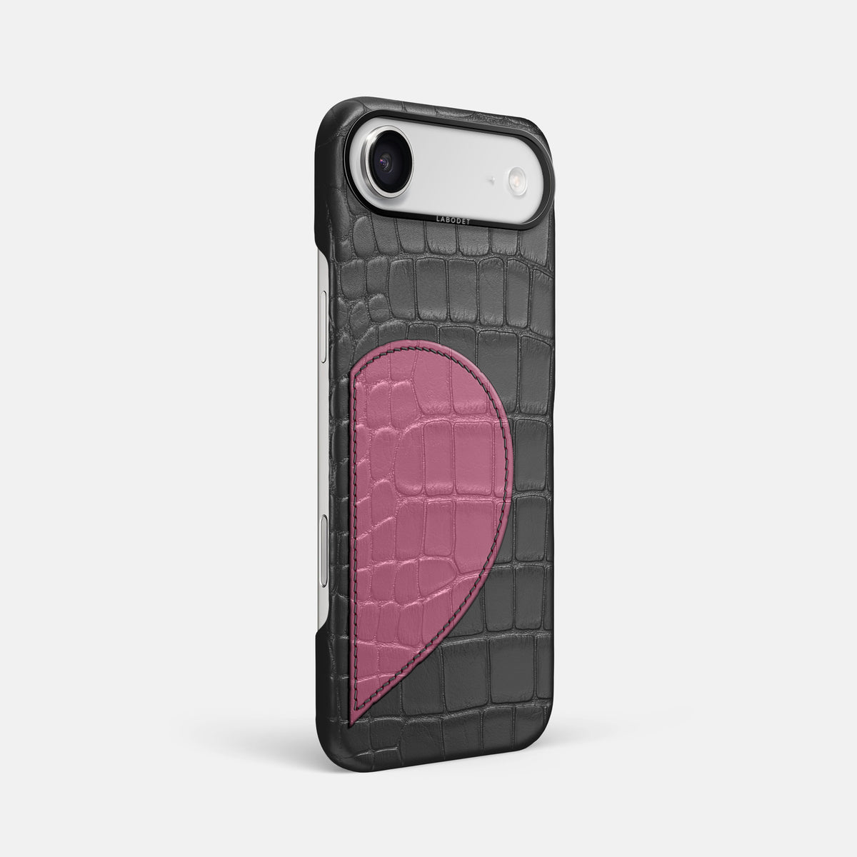 Classic Case With Half Heart - Right For iPhone 17 Air In Alligator -2 | Grey-Black