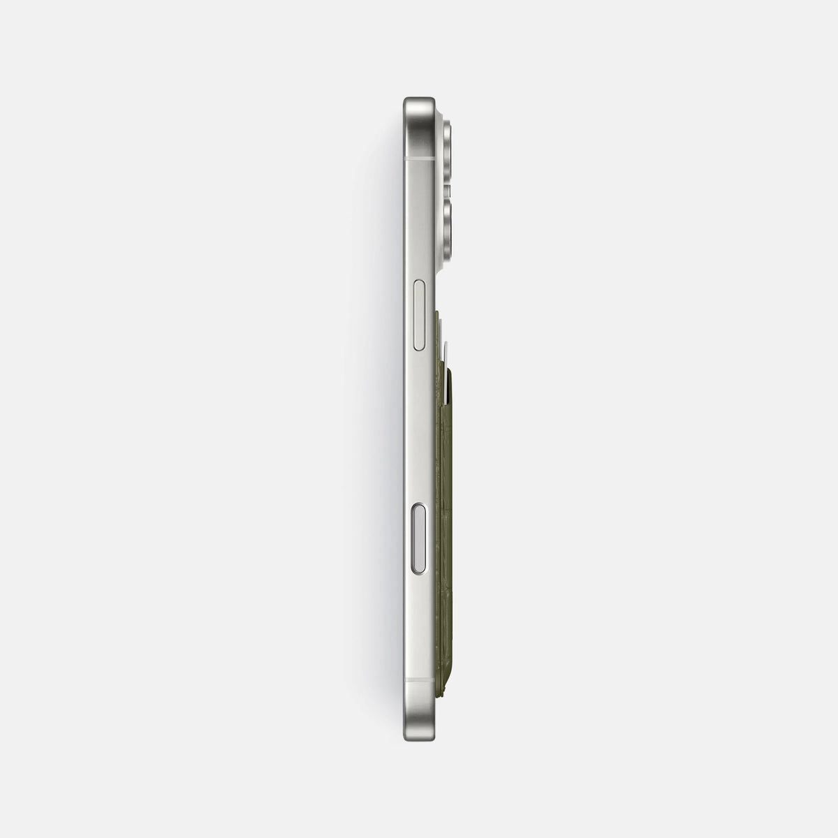 MagSafe Wallet For iPhone 18 Pro Max In Alligator -3 | Kaki-Green