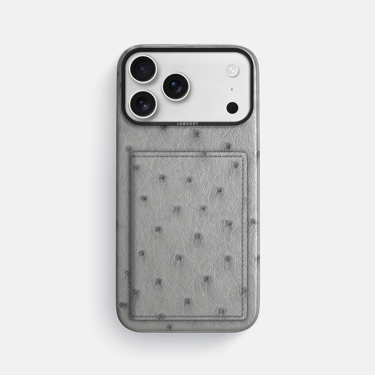 Bi-Fold Case For iPhone 17 Pro Max In Ostrich -1 | Silver-Black