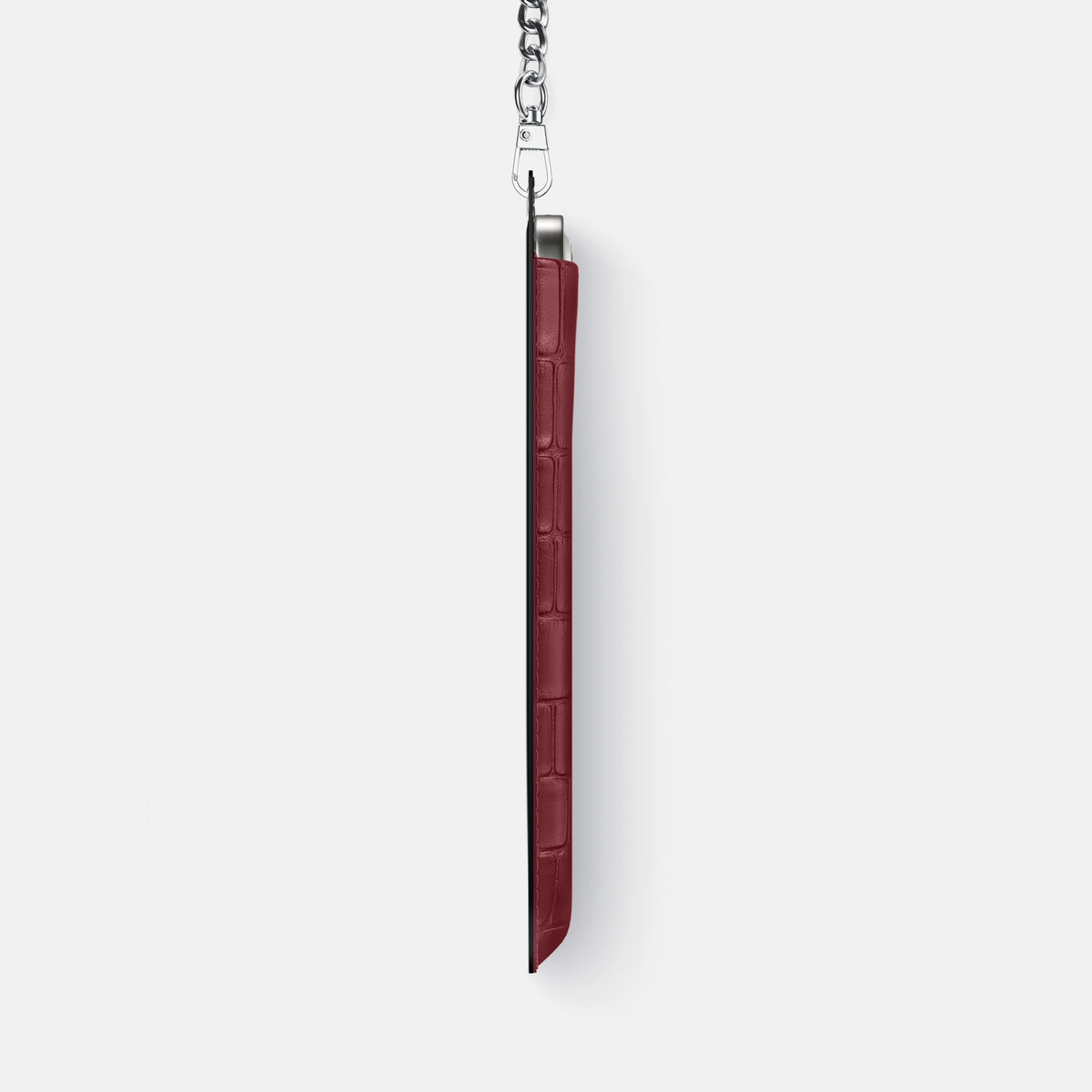 Crossbody Bag For iPhone 17 Pro In Alligator -4 | Burgundy-Steel