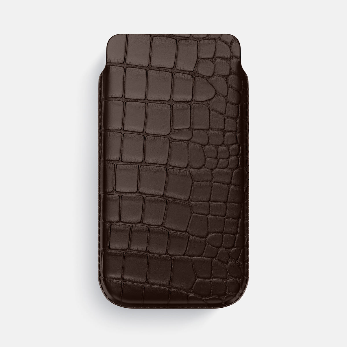 Pouch Case For iPhone 17 Air In Alligator -1 | Dark-Brown