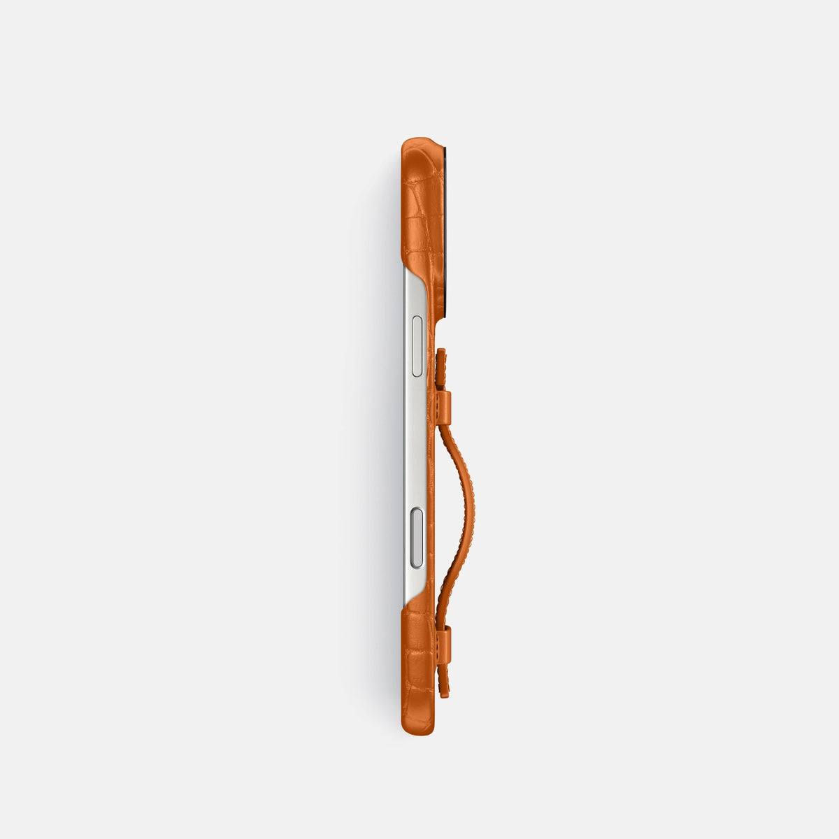 Handle Case For iPhone 18 Pro In Alligator -3 | Orange-Black