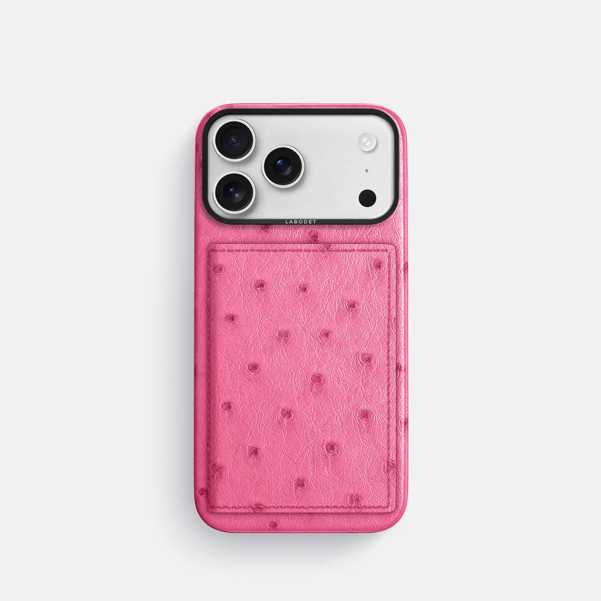 Bi-Fold Case For iPhone 18 Pro In Ostrich -1 | Pink-Black