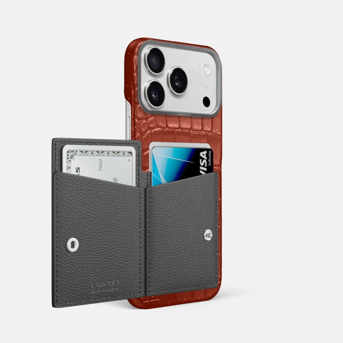 Bi-Fold Case For iPhone 18 Pro Max In Porosus Crocodile -2 | Nuts-Steel