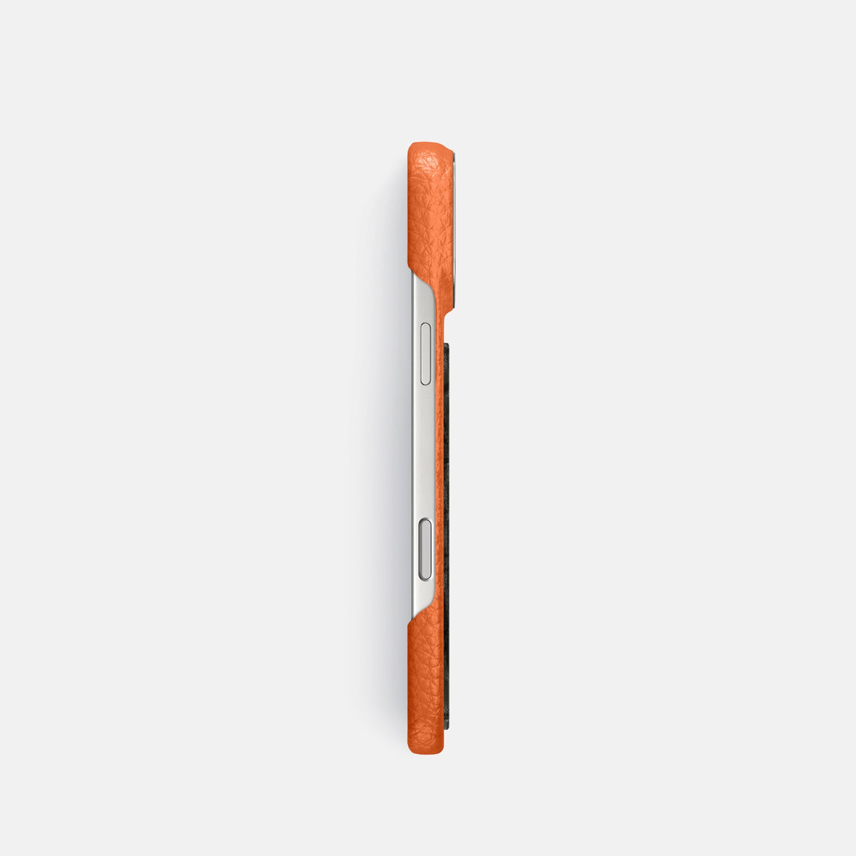 Classic Case With Carbon Dragon For iPhone 18 Pro In Calf -3 | Orange-Steel
