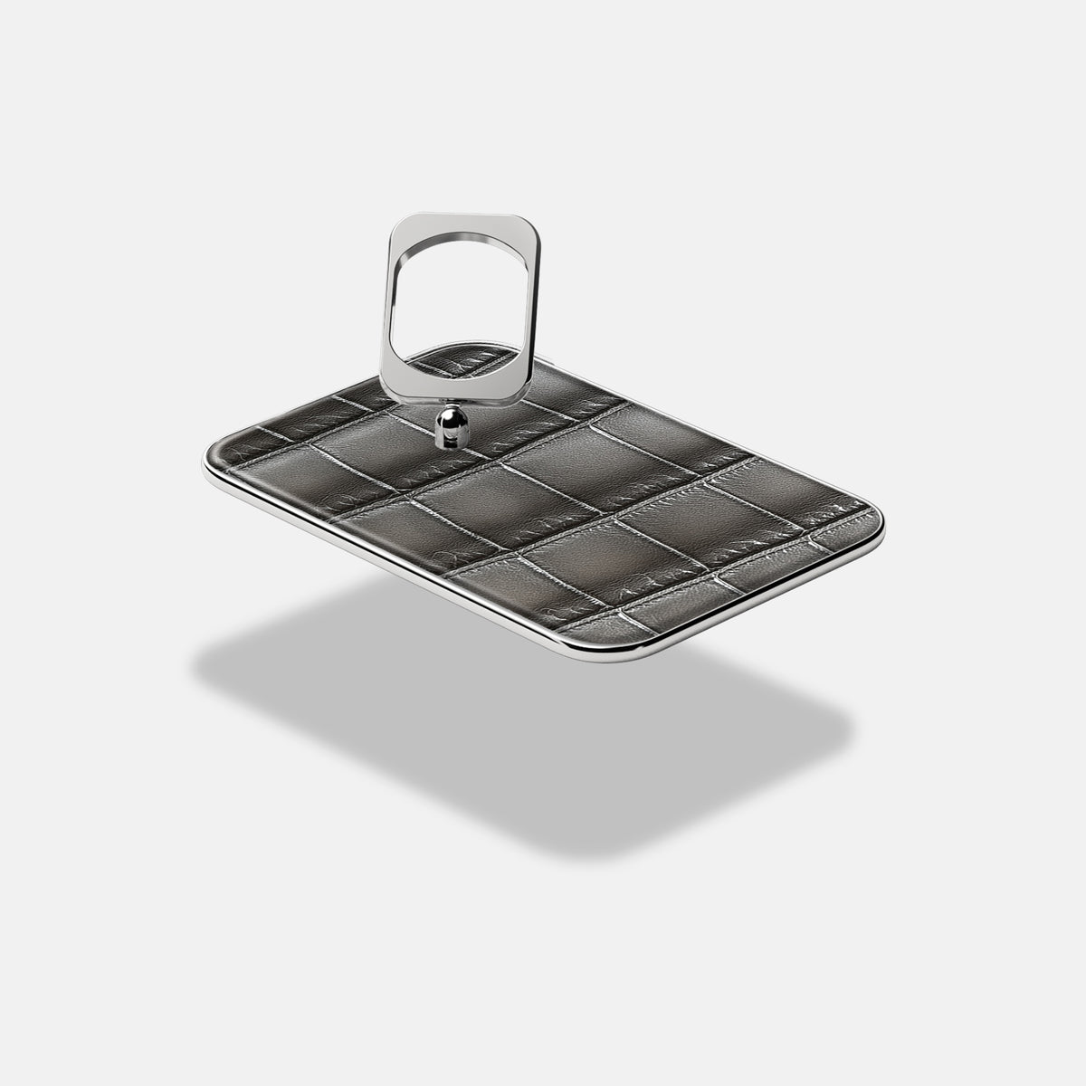 MagSafe Ring For iPhone 17 Pro Max In Patina Alligator -4 | Grey-Steel