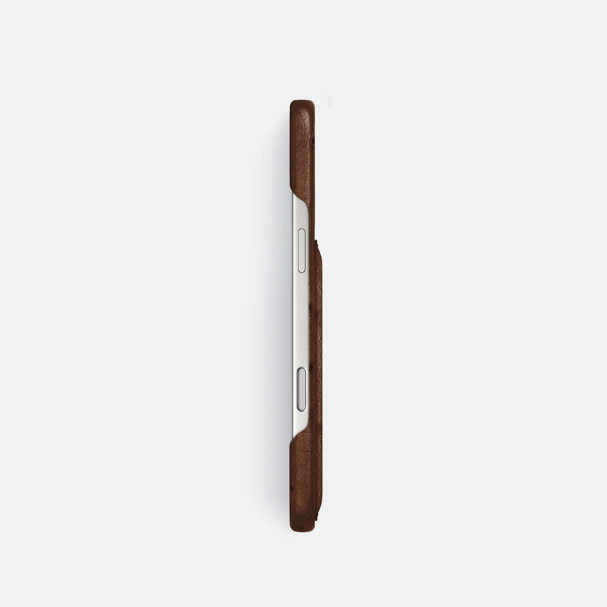 Slim Card Case For iPhone 17 Pro In Ostrich -3 | Chocolate