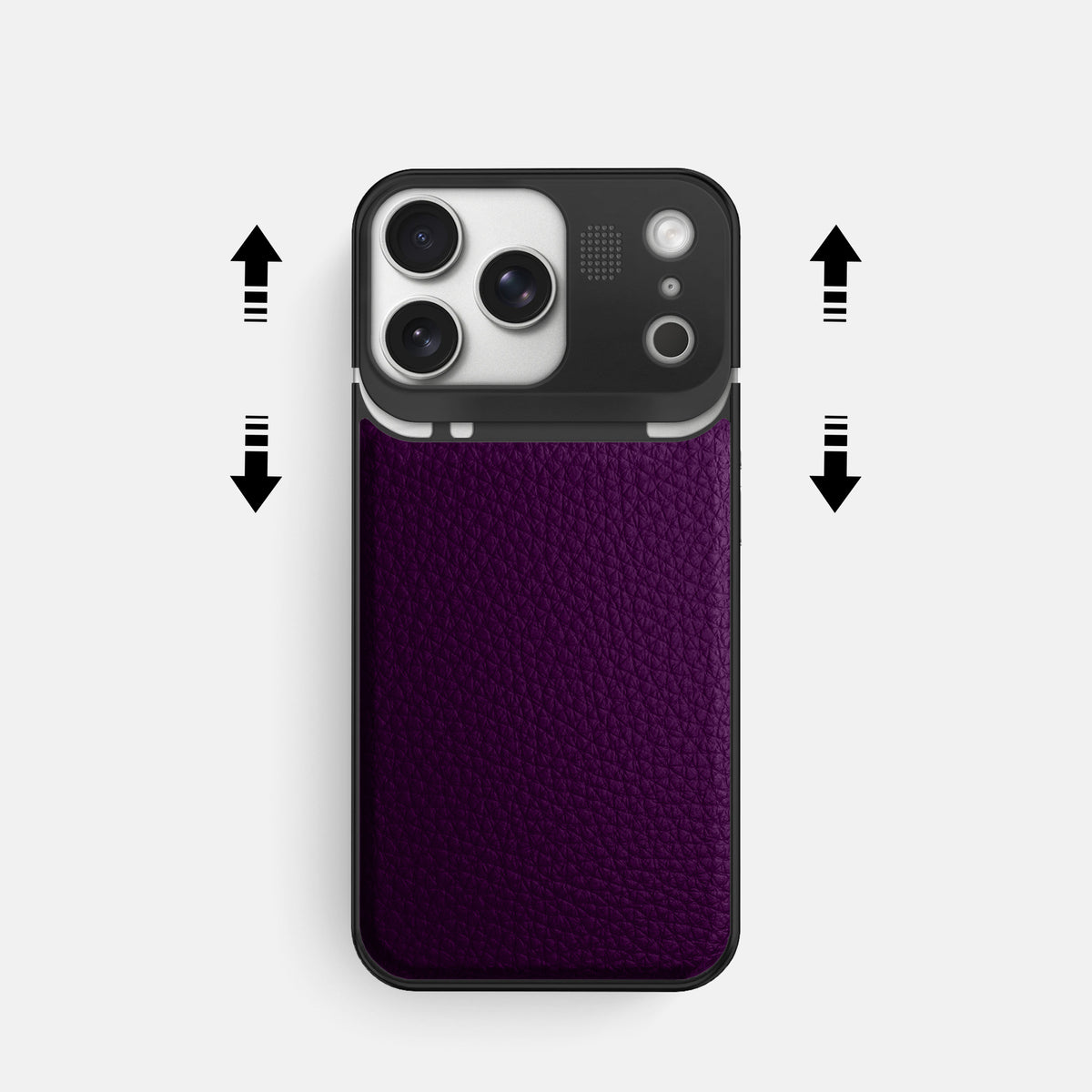 Metal Case For iPhone 17 Pro In Calf -2 | Violet-Black