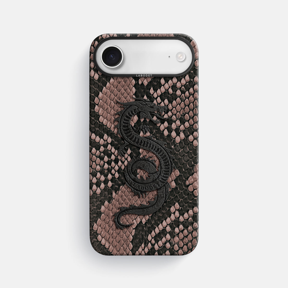 Classic Case With Carbon Dragon For iPhone 17 Air In Deluxe Python -1 | Mahogany-Brown-Black
