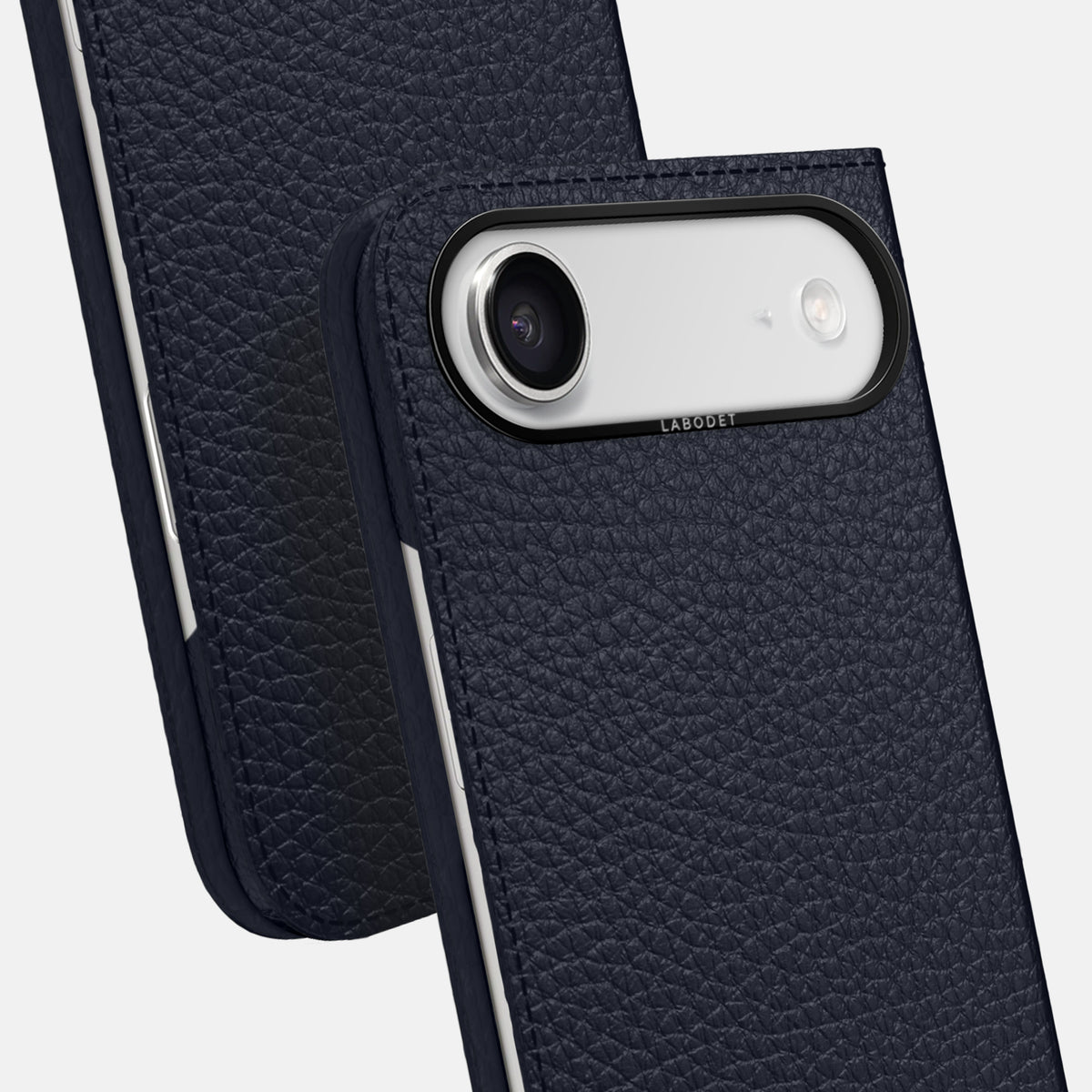 Folio Case For iPhone 17 Air In Calf -5 | Marine-Black
