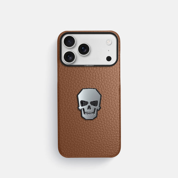 Classic Case With Titanium Skull For iPhone 17 Pro In Calf