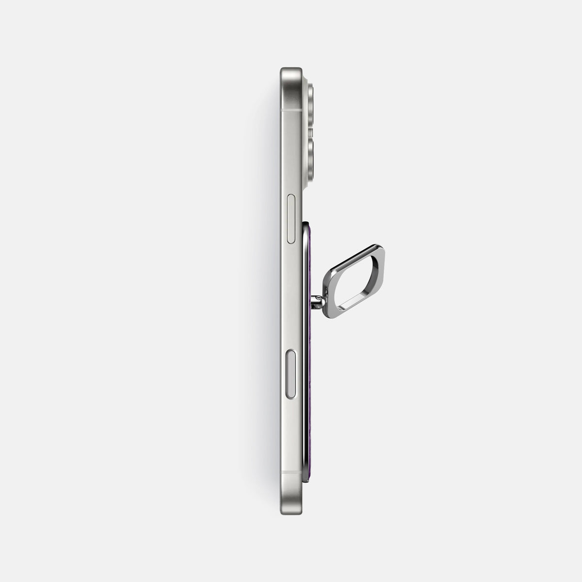 MagSafe Ring For iPhone 17 Pro Max In Porosus Crocodile -3 | Purple-Steel