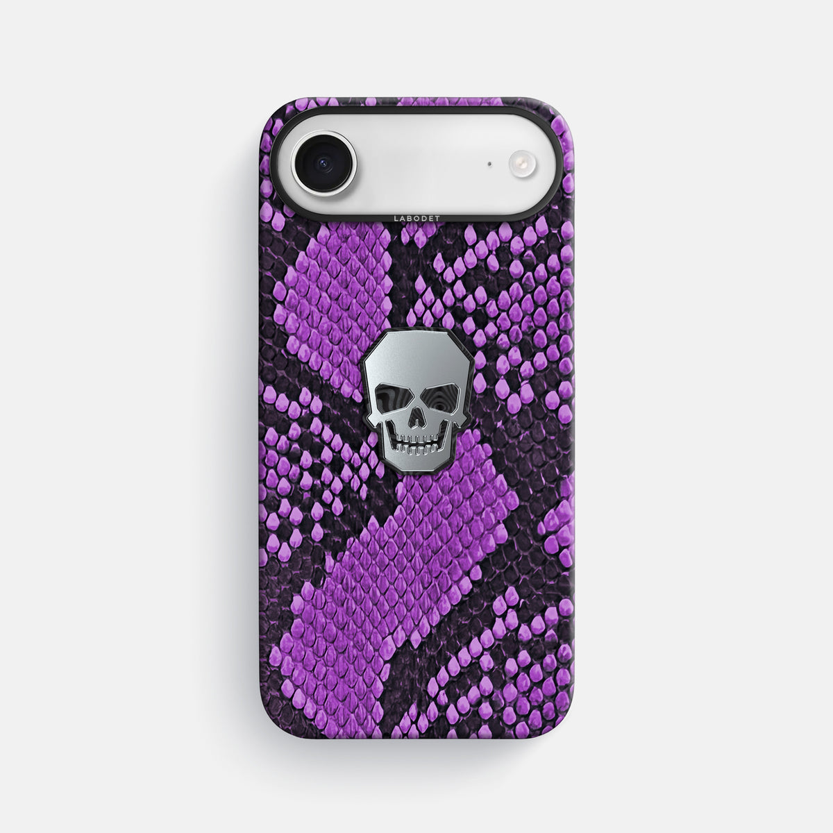 Classic Case With Titanium Skull For iPhone 17 Air In Deluxe Python -1 | Purple-Black