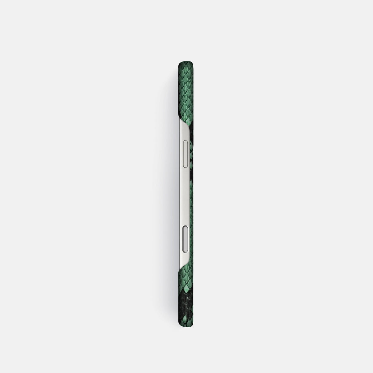 Slim Case For iPhone 18 Pro In Deluxe Python -3 | Forest-Green