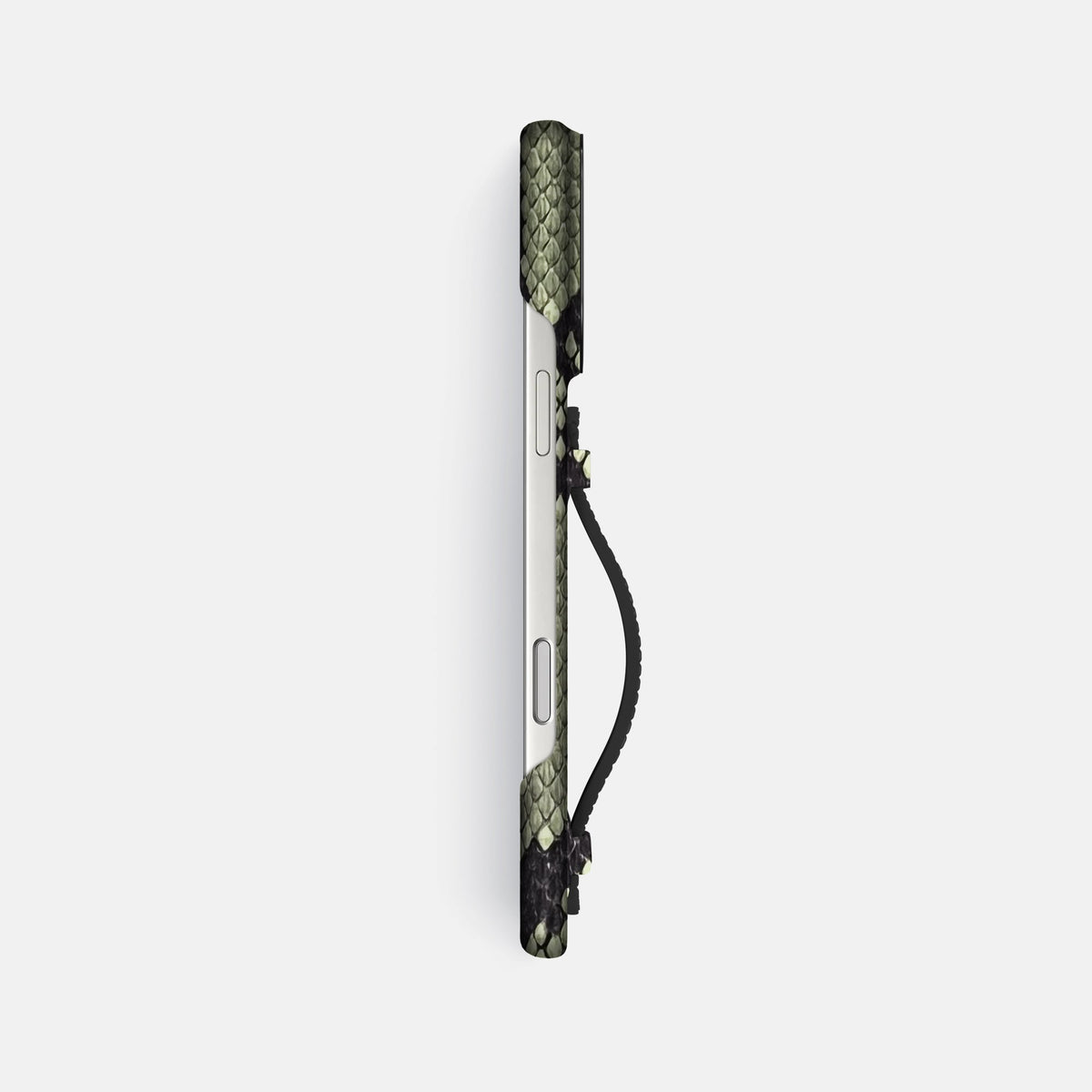 Center Handle For iPhone 18 Pro Max In Deluxe Python -2 | Army-Green-Black