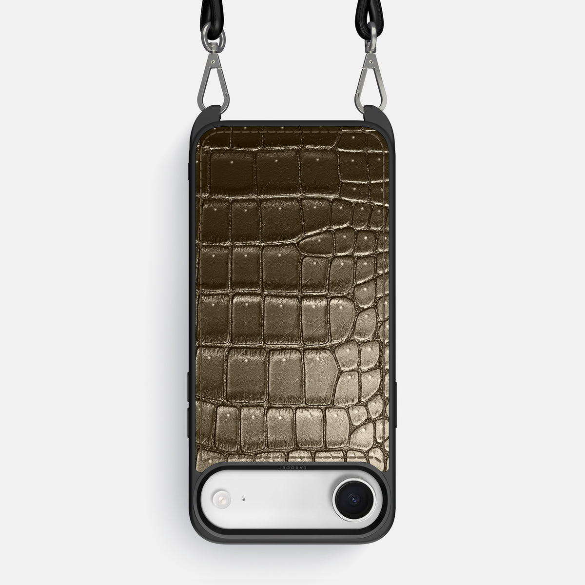 Crossbody Sport Case For iPhone 17 Air In Porosus Crocodile -1 | Bronze