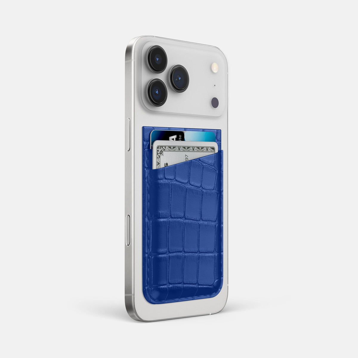 MagSafe Wallet For iPhone 18 Pro Max In Alligator -2 | Royal-Blue