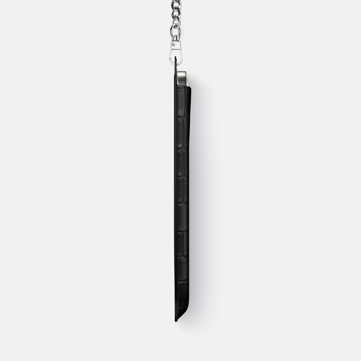 Crossbody Bag For iPhone 18 Pro Max In Alligator -4 | Black-Steel