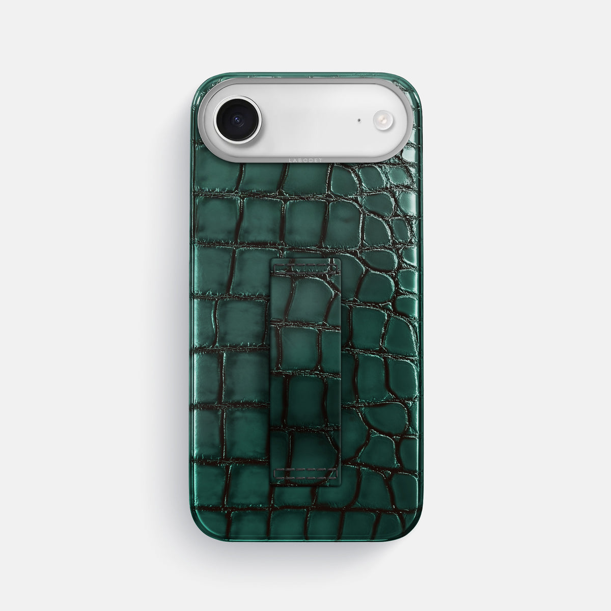 Finger Case For iPhone 17 Air In Patina Alligator -1 | Green-Steel