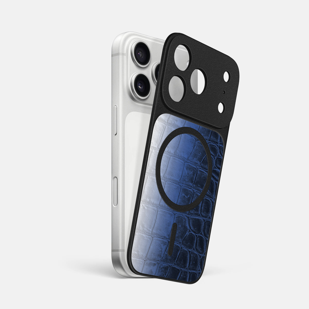 MagSafe Mask For iPhone 17 Pro Max In Himalayan Crocodile -1 | Navy-Blue