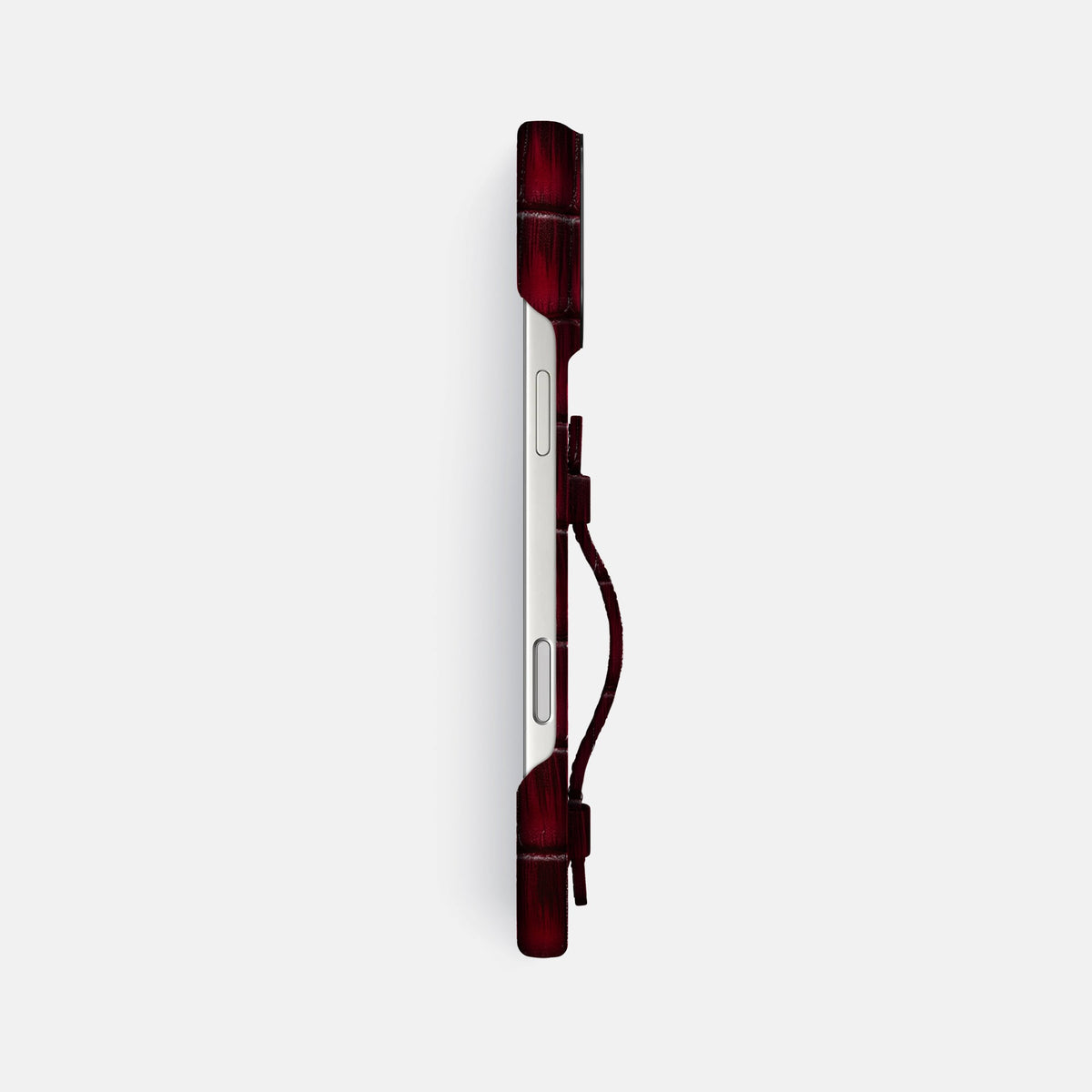 Handle Case For iPhone 18 Pro Max In Patina Alligator -3 | Havana-Burgundy-Black