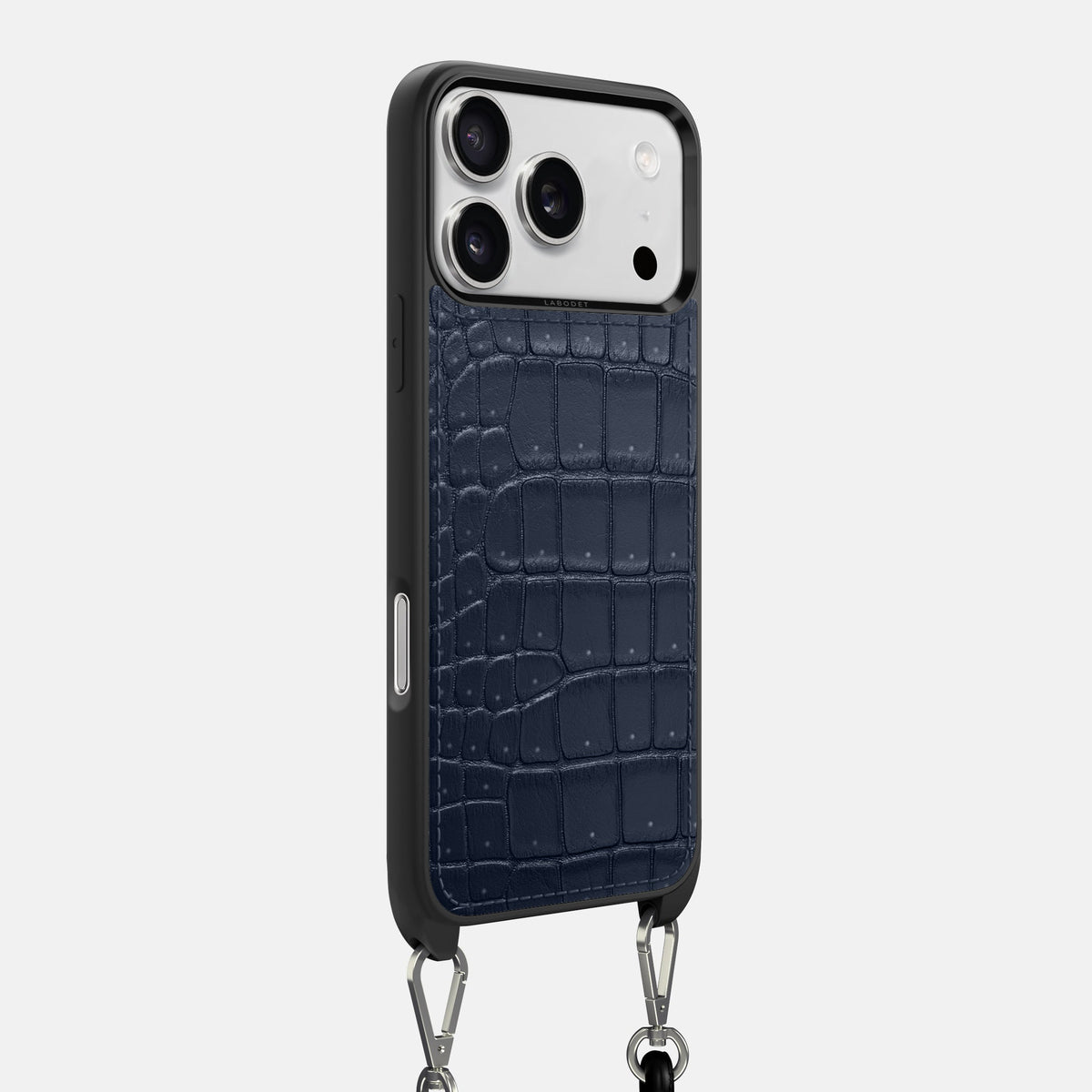 Crossbody Sport Case For iPhone 18 Pro Max In Porosus Crocodile -2 | Deep-Blue-Sea