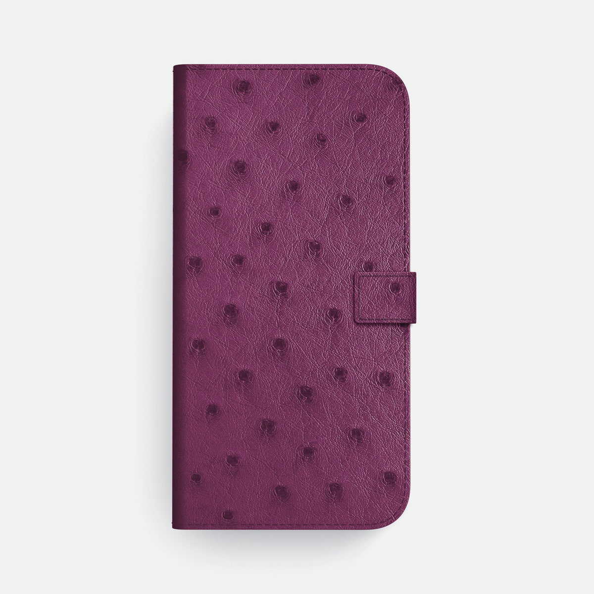 Folio Case with Clasp For iPhone 18 Pro Max In Ostrich -4 | Purple-Steel
