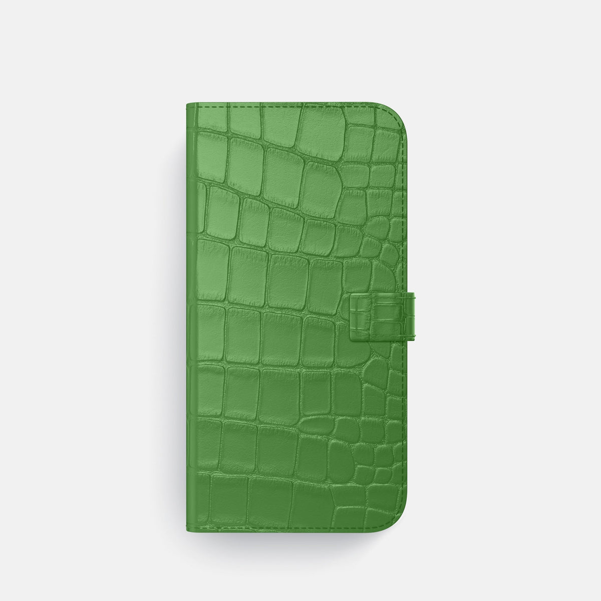 Folio Case with Clasp For iPhone 18 Pro In Alligator -4 | Apple-Green-Black