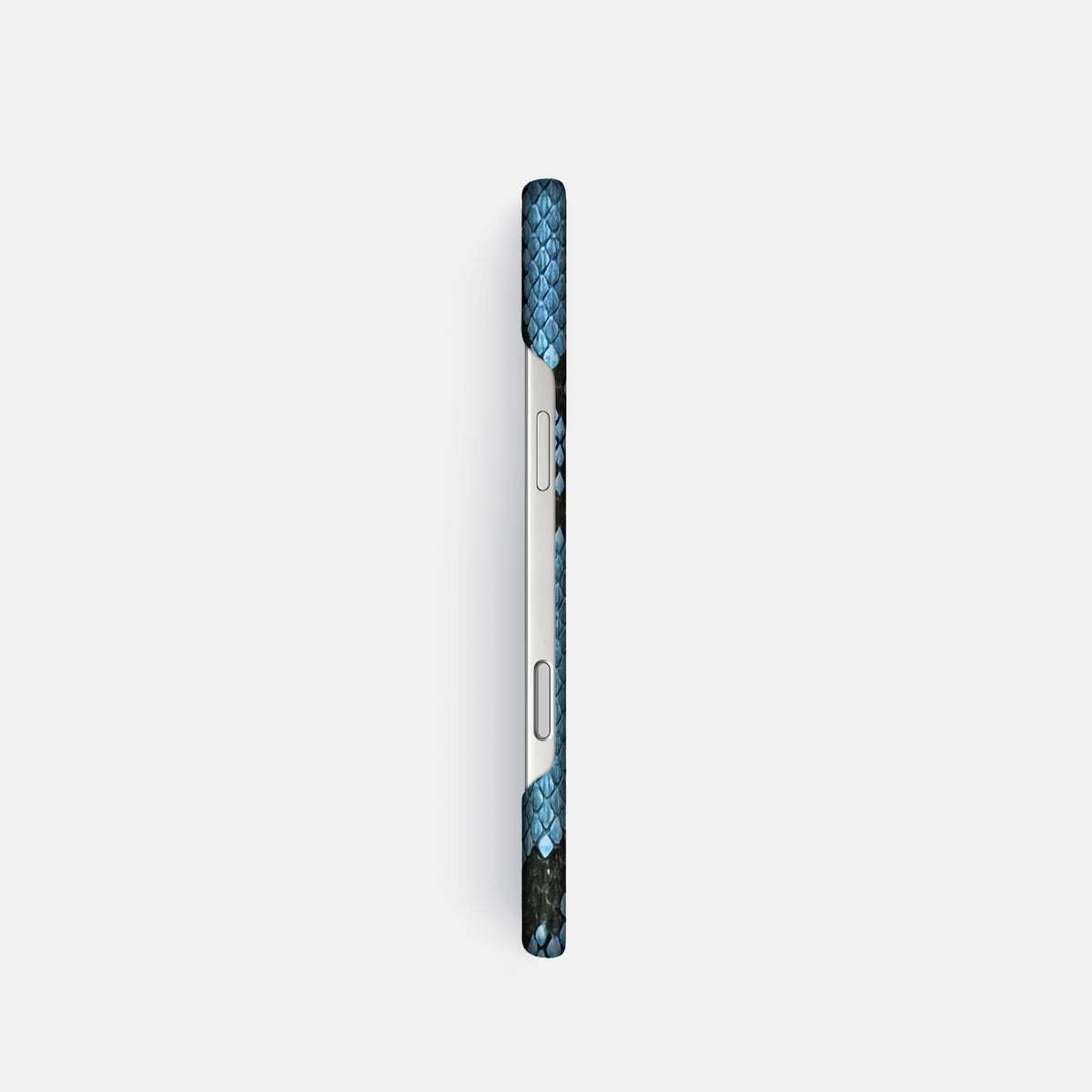 Slim Case For iPhone 17 Pro In Deluxe Python -3 | Pacific-Blue
