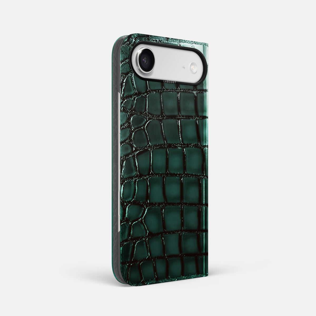 Folio Case For iPhone 17 Air In Patina Alligator -1 | Green-Black