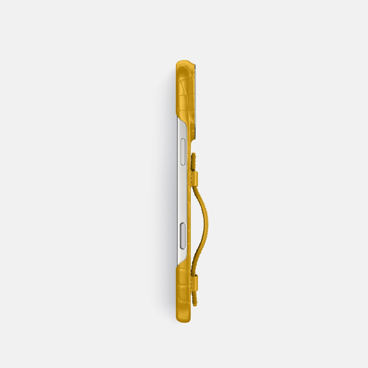 Handle Case For iPhone 18 Pro In Alligator -3 | Yellow-Steel