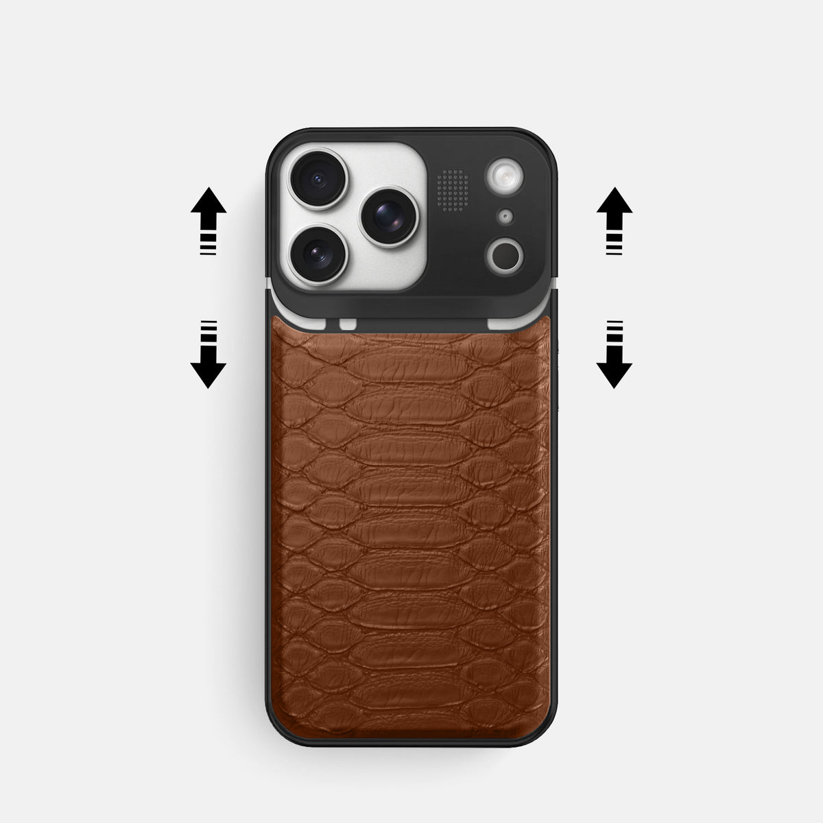 Metal Case For iPhone 17 Pro In Python -2 | Medium-Brown-Black
