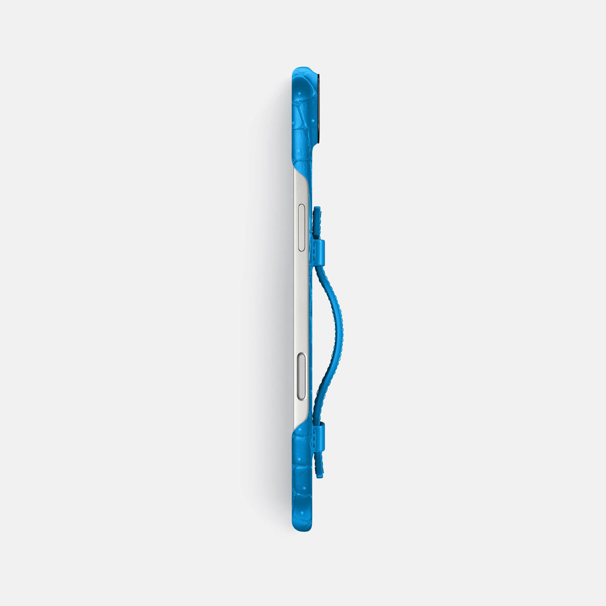Handle Case For iPhone 17 Air In Porosus Crocodile -3 | Blue-Lagoon-Black