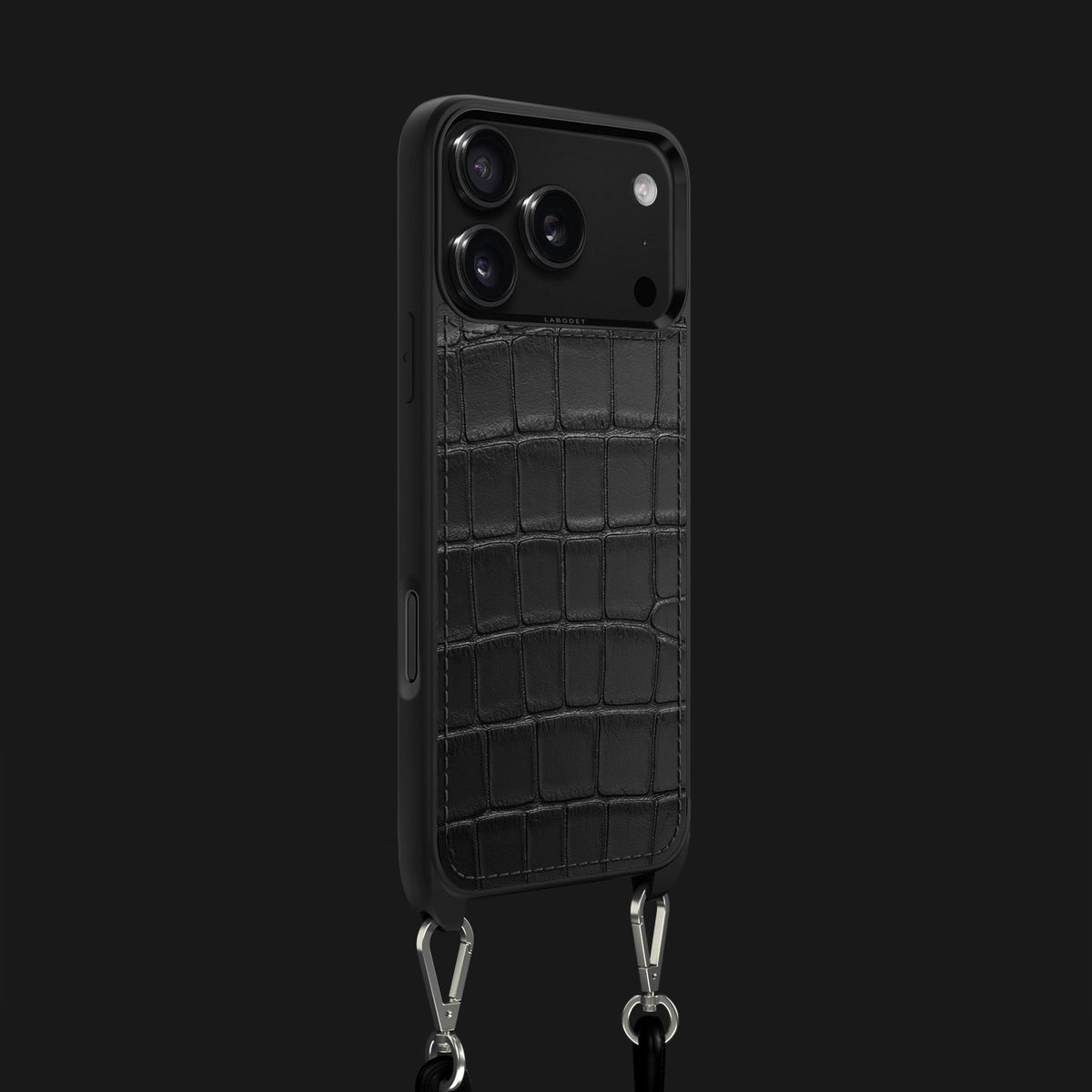 Crossbody Sport Case Edition Black For iPhone 18 Pro In Alligator -2 | Edition-Black