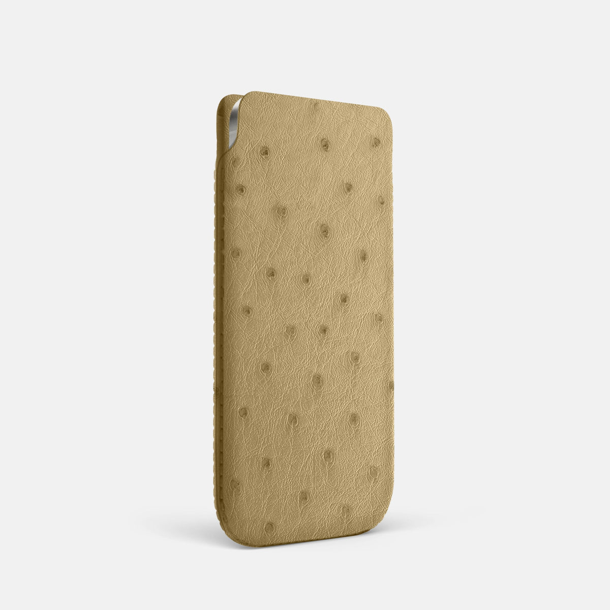 Pouch Case For iPhone 18 Pro In Ostrich -2 | Desert-Sand