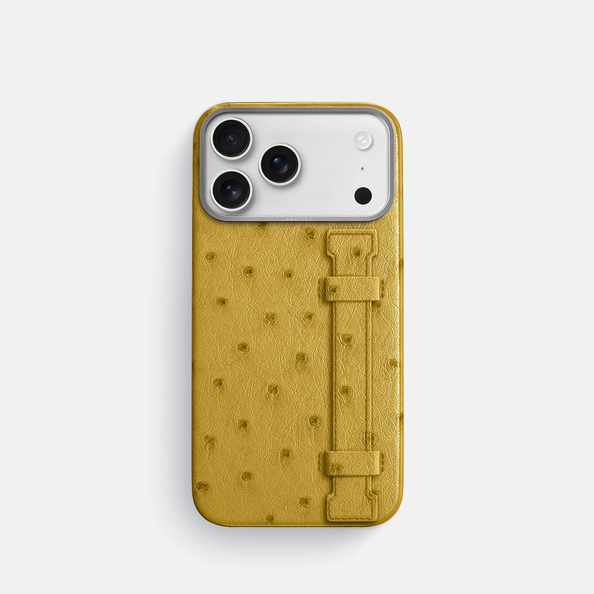 Handle Case For iPhone 18 Pro In Ostrich -1 | Gold-Steel