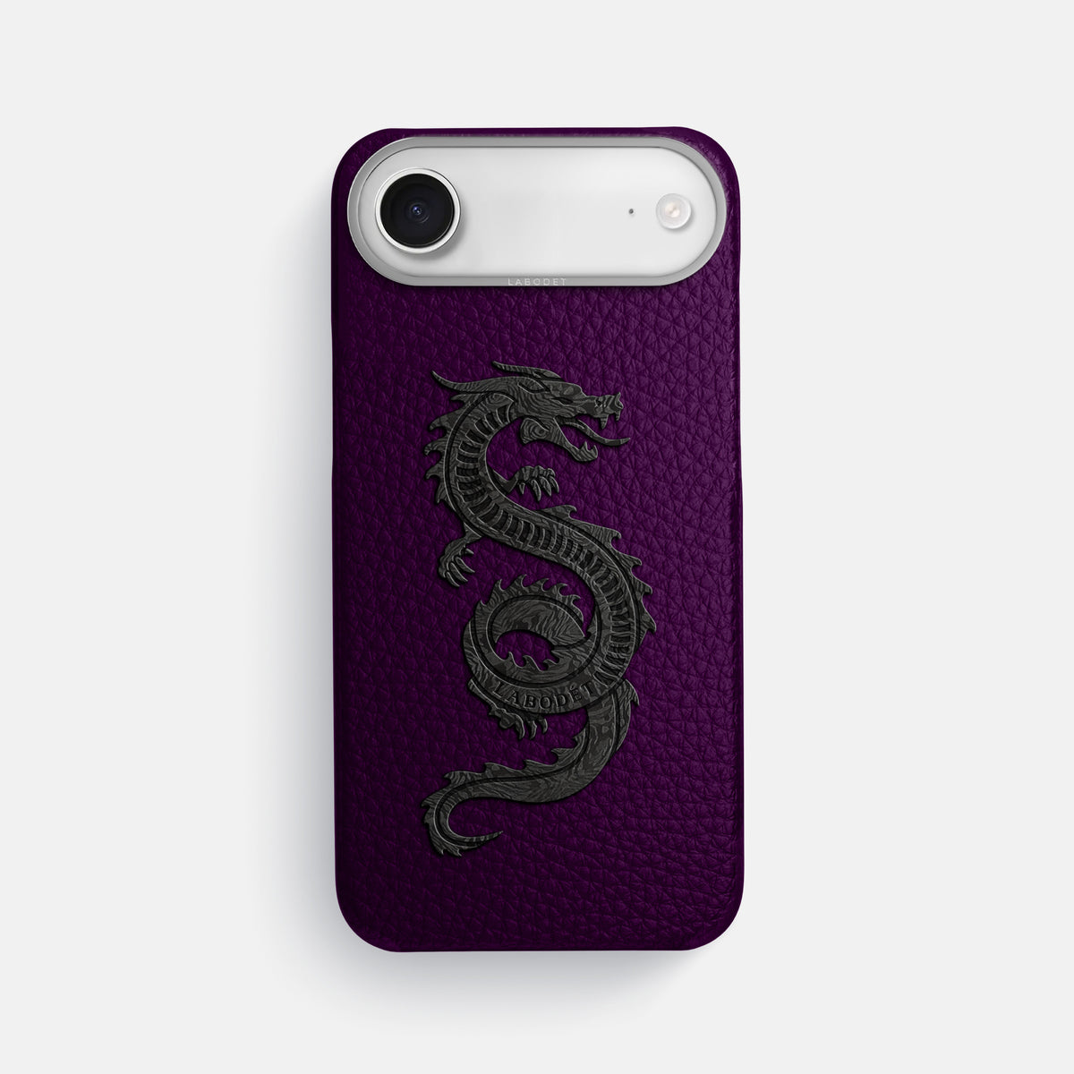 Classic Case With Carbon Dragon For iPhone 17 Air In Calf -1 | Violet-Steel