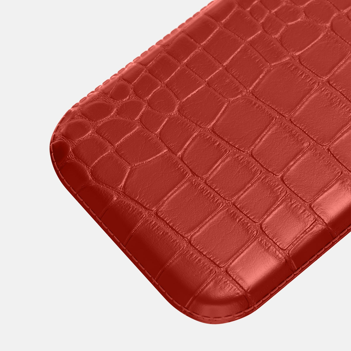 Pouch Case For iPhone 18 Pro In Alligator -3 | Red