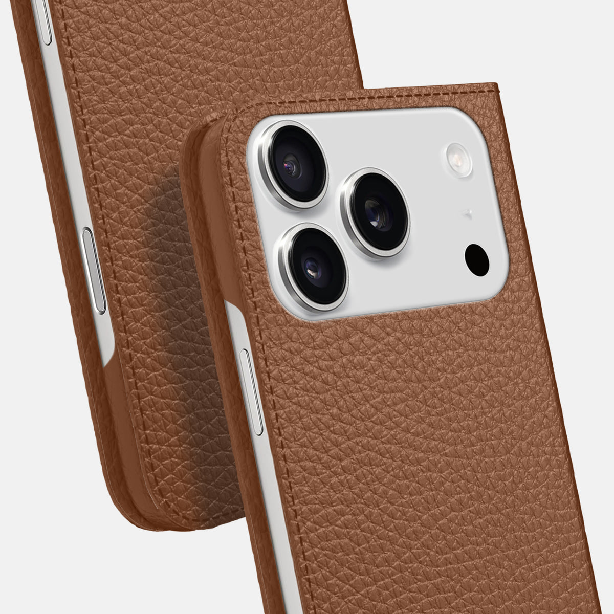 Folio Slim Case For iPhone 17 Pro In Calf -5 | Caramel