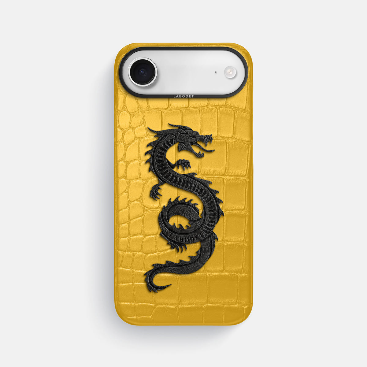 Classic Case With Carbon Dragon For iPhone 17 Air In Alligator -1 | Yellow-Black