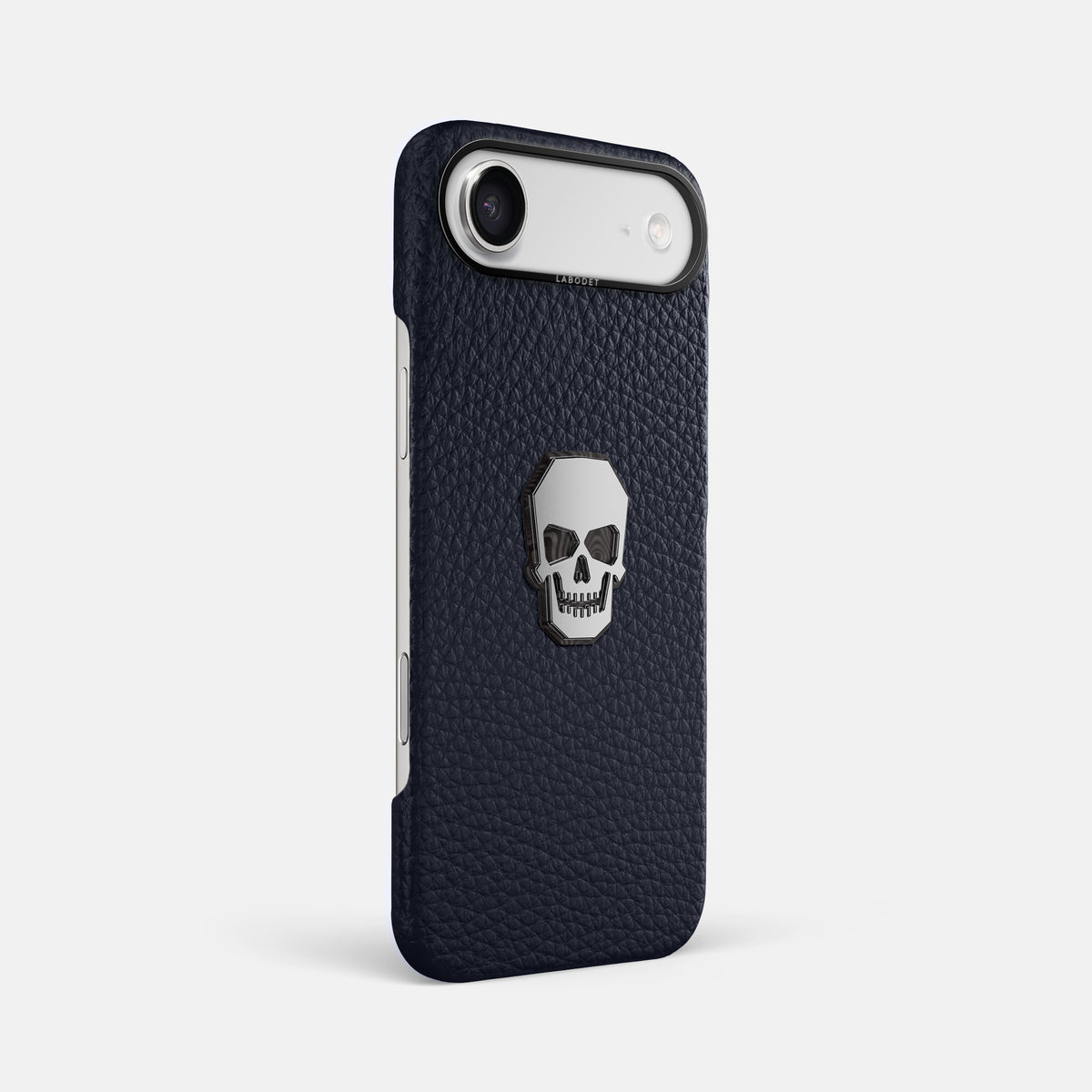Classic Case With Titanium Skull For iPhone 17 Air In Calf -2 | Marine-Black