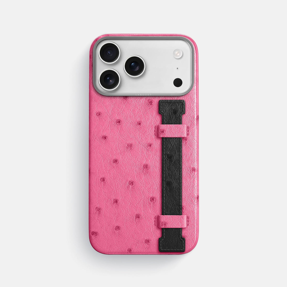 Handle Case Coloré For iPhone 18 Pro Max In Ostrich -1 | Pink-Steel