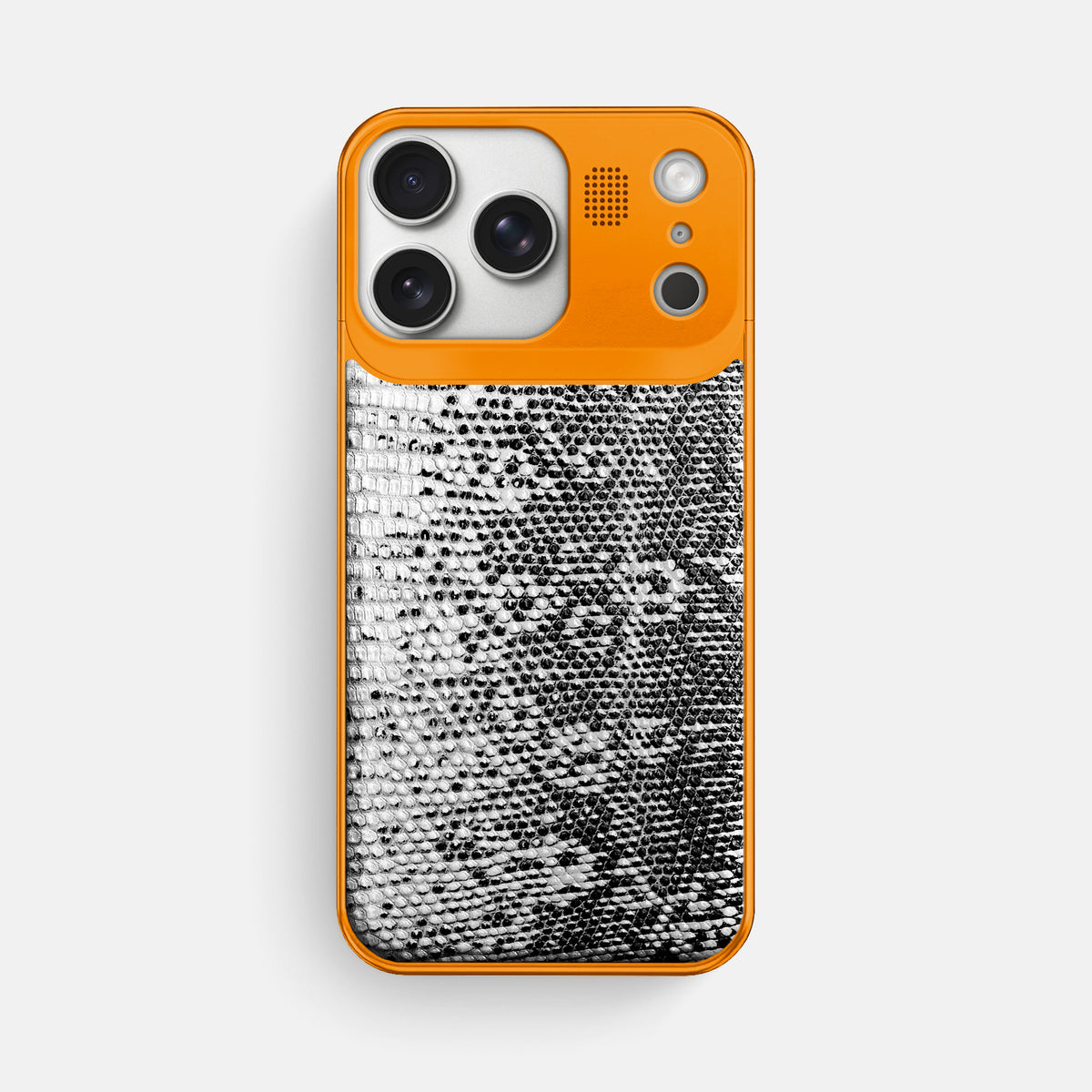 Metal Case For iPhone 17 Pro Max In Himalayan Lizard -1 | Dark-Orange