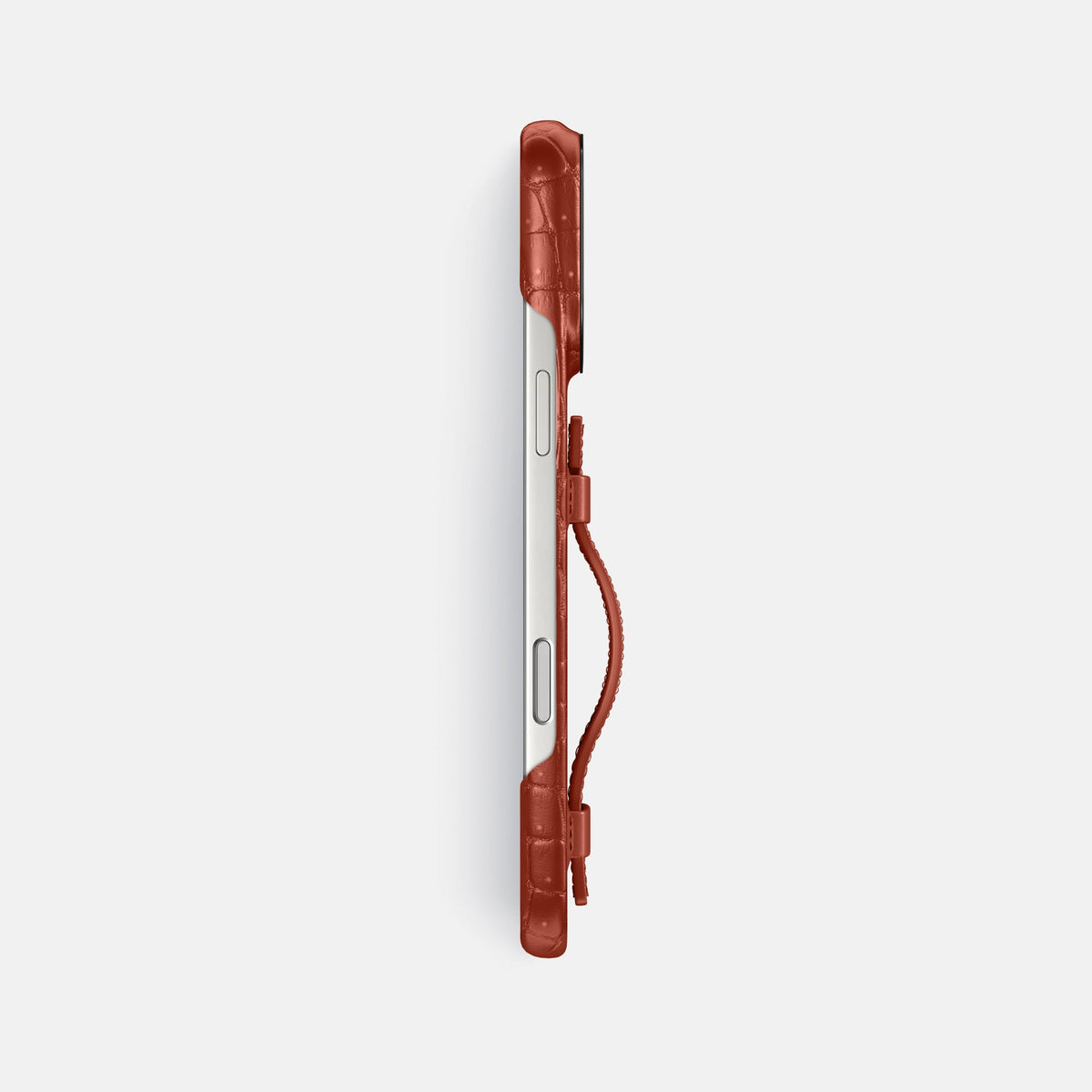 Handle Case For iPhone 18 Pro Max In Porosus Crocodile -3 | Mahogany-Brown-Black